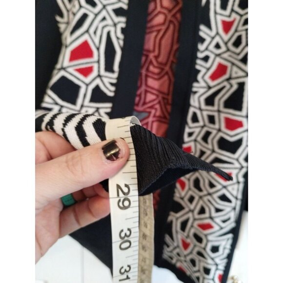 NWT‎ Christopher & Banks Navy blue abstract print open cardigan - Picture 5 of 6